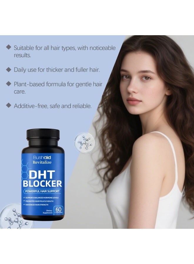 Bushaid DHT Blocker - Anti-Hair Loss Nutritional Capsules 60 Capsules (Relieves Thinning Hair, Strengthens Hair Roots) - Image 3